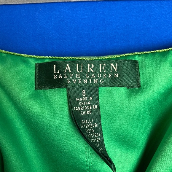 Green Ralph Lauren strapless evening gown - Picture 4 of 5